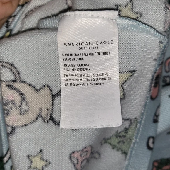 Women's Medium Holiday Lounge Crop Sweater Top Sleepwear By American Eagle - Picture 8 of 9